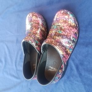 Knit Print Dansko Clogs
